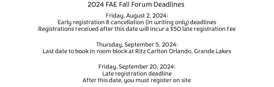 2024 Fall Forum Deadlines